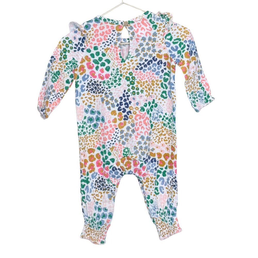 Mud Pie Baby Girls Rainbow Leopard Bodysuit - Size 3-6M - Picture 7 of 9